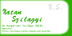 natan szilagyi business card