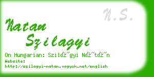 natan szilagyi business card